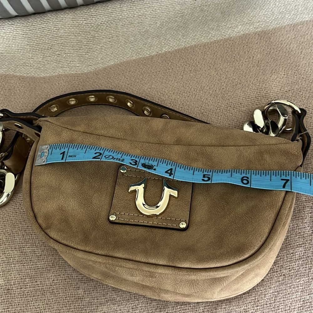 True Religion Tan Mini Bag with Gold Chain - Picture 4 of 6